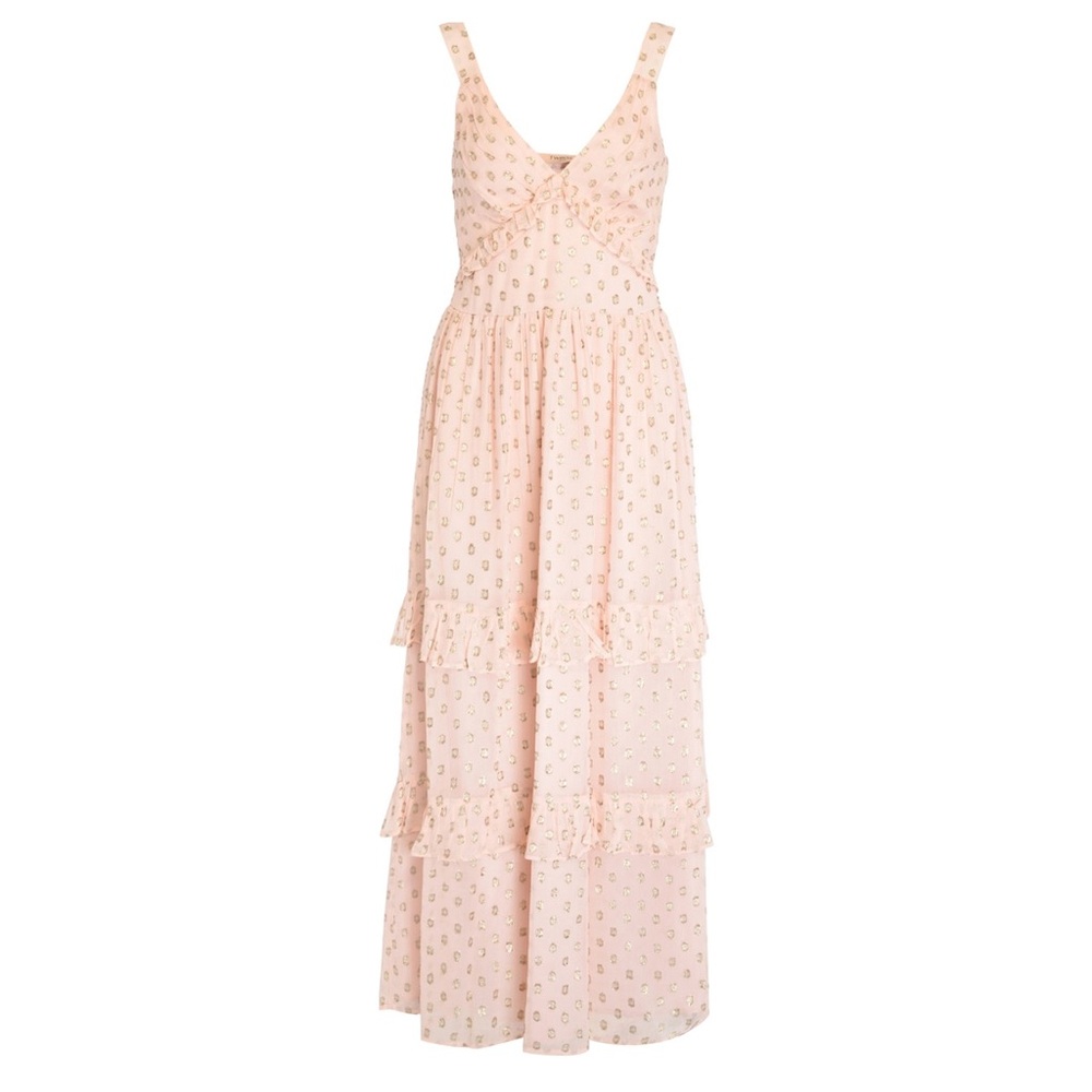 Twinset Long Dress in Pink Viscose Georgette